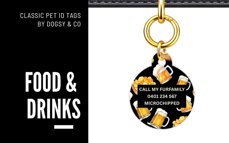 Food & Drink Classic Pet Id Tag