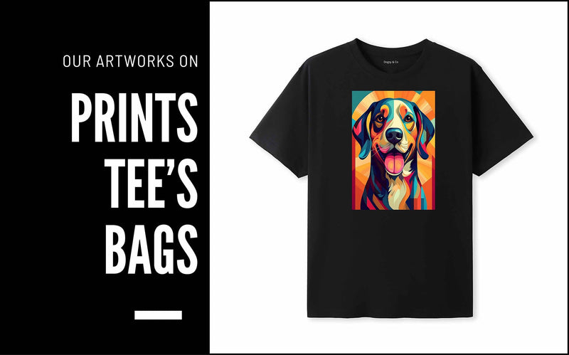 Colour Graphic Bauhaus Dog Print Collection