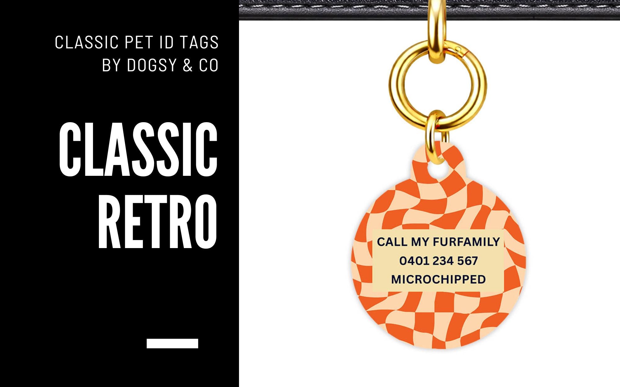 Retro Classic Pet Id Tag