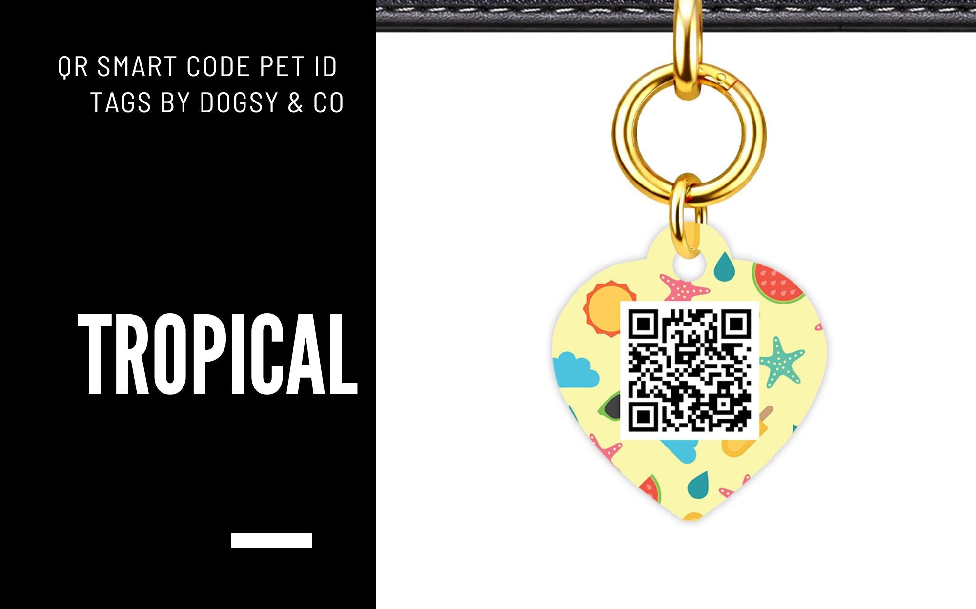 Tropical QR SMART Pet ID Tag