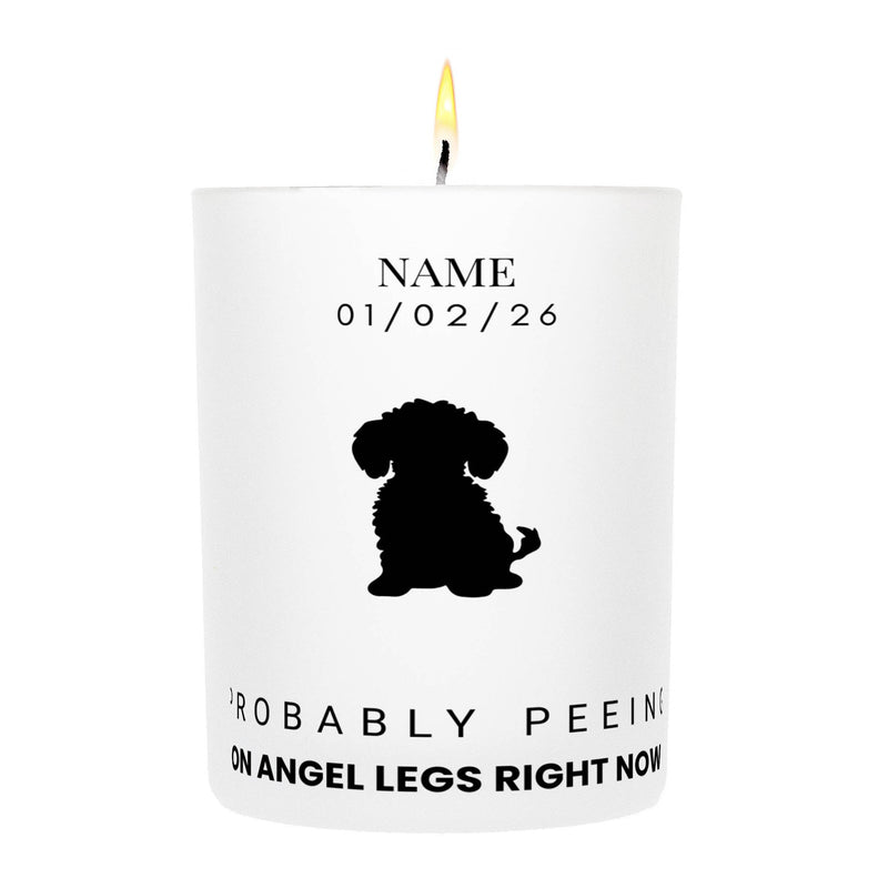 Probably Peeing on Angel Legs Right Now Custom Candle