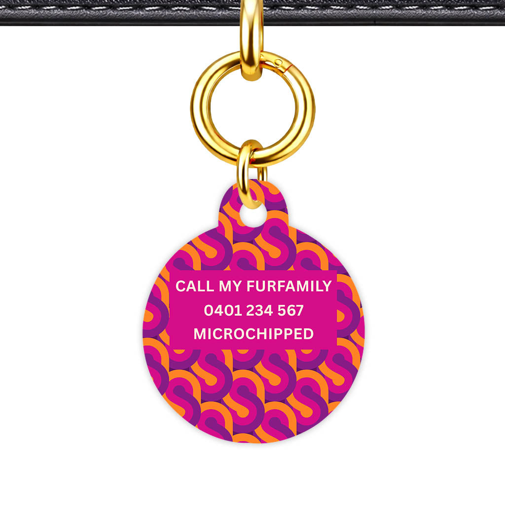 70's Retro Pink Purple Classic Pet ID Tag - image 22