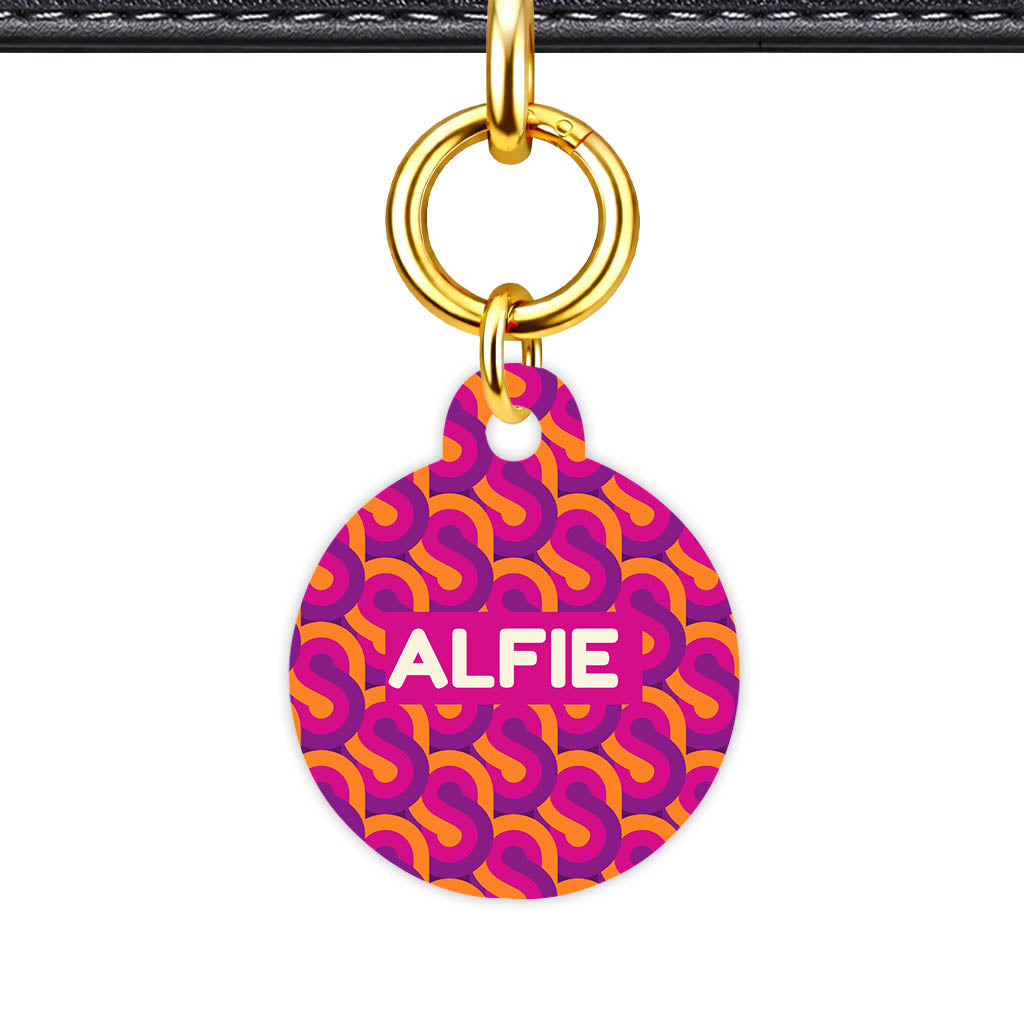 70's Retro Pink Purple Classic Pet ID Tag - image 21
