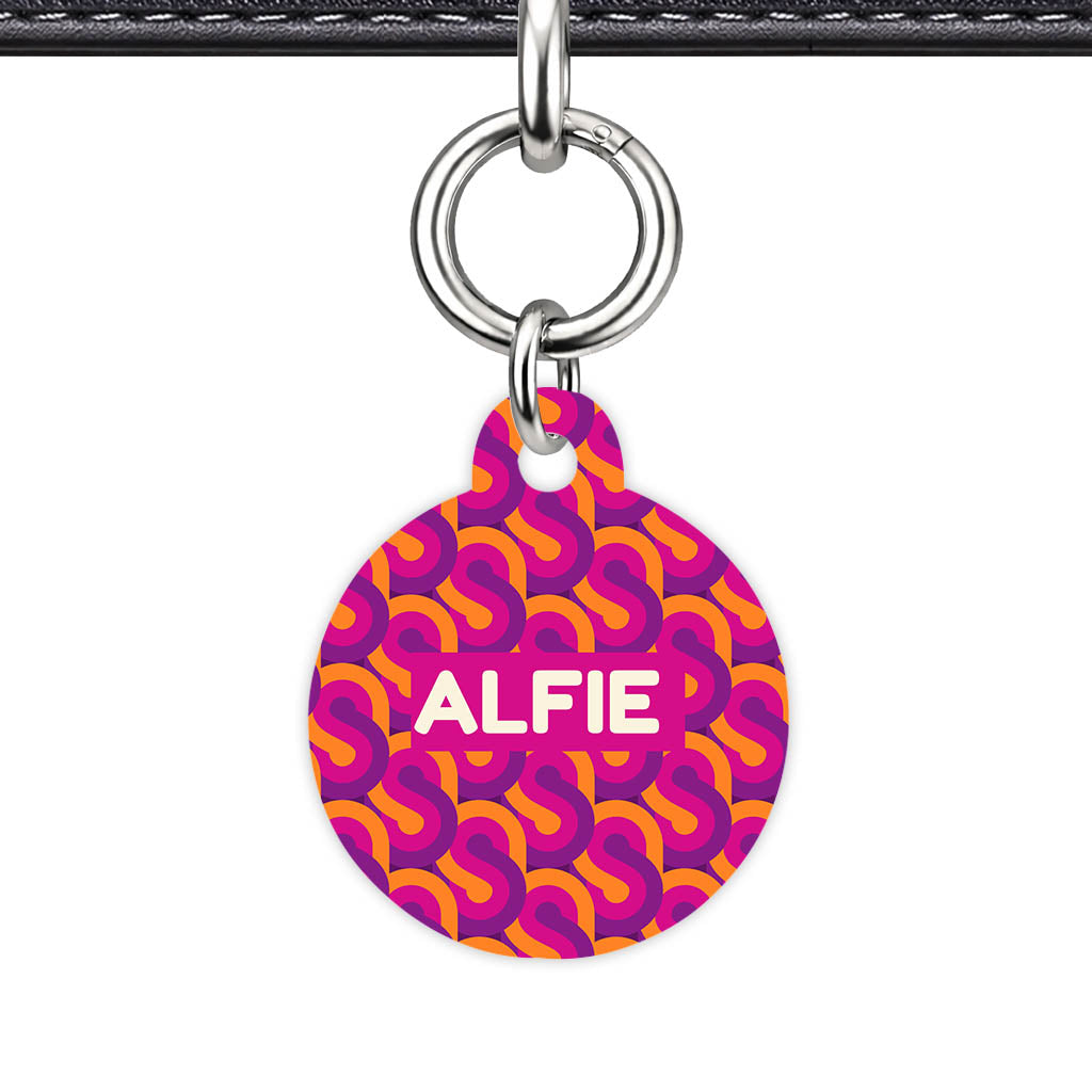 70's Retro Pink Purple Classic Pet ID Tag - image 23