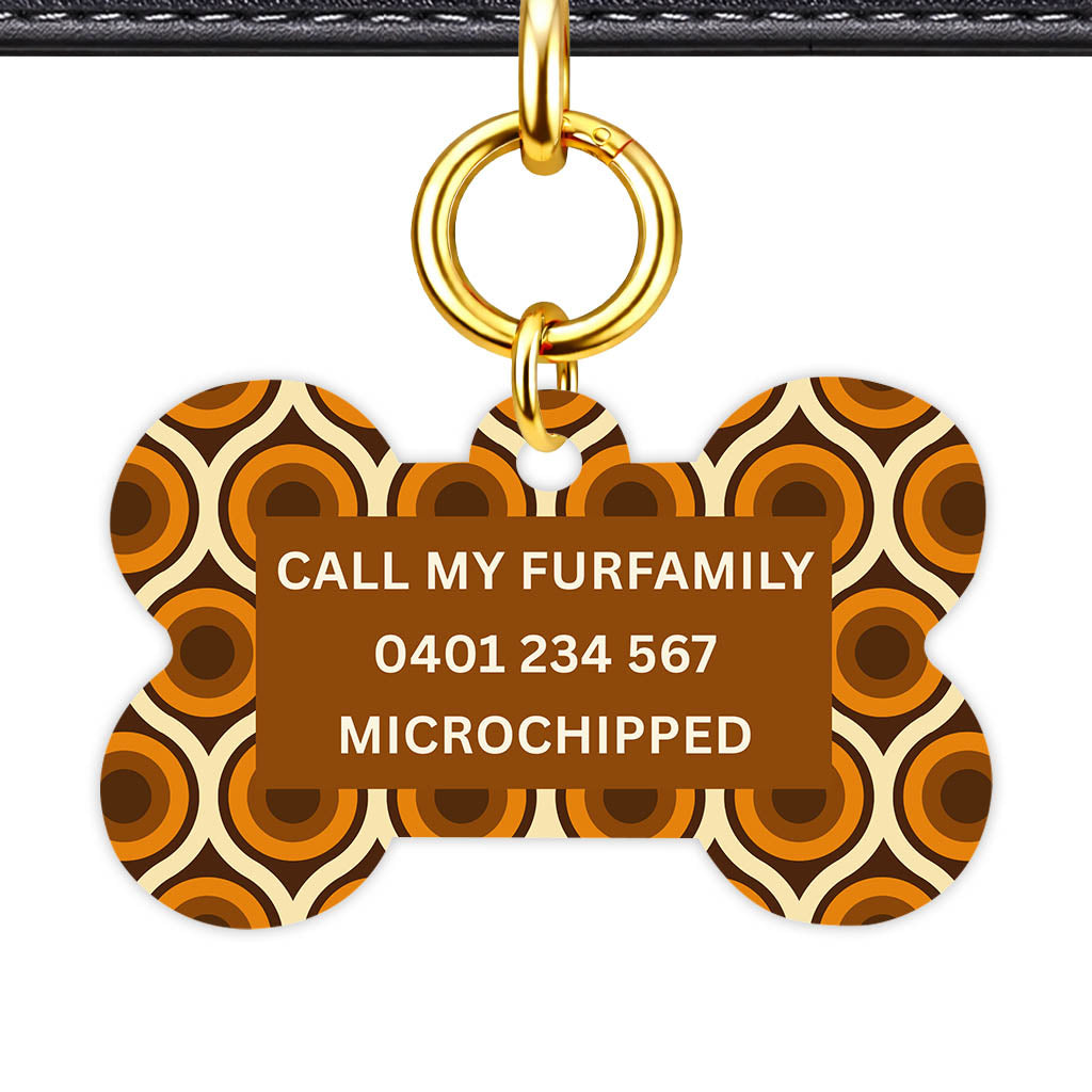 Retro 70's Camramel Swirl Classic Pet ID Tag - image 12