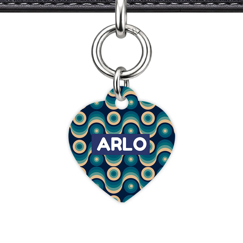 Funky 70's Blues Classic Pet ID Tag - detail view