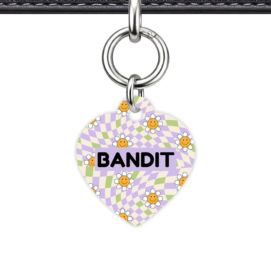 Happy Daisy Classic Pet ID Tag - detail view