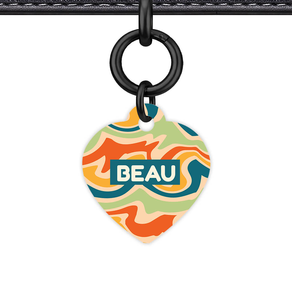 Get Your Groove On Heart Shape QR Smart Pet ID Tag - Front View