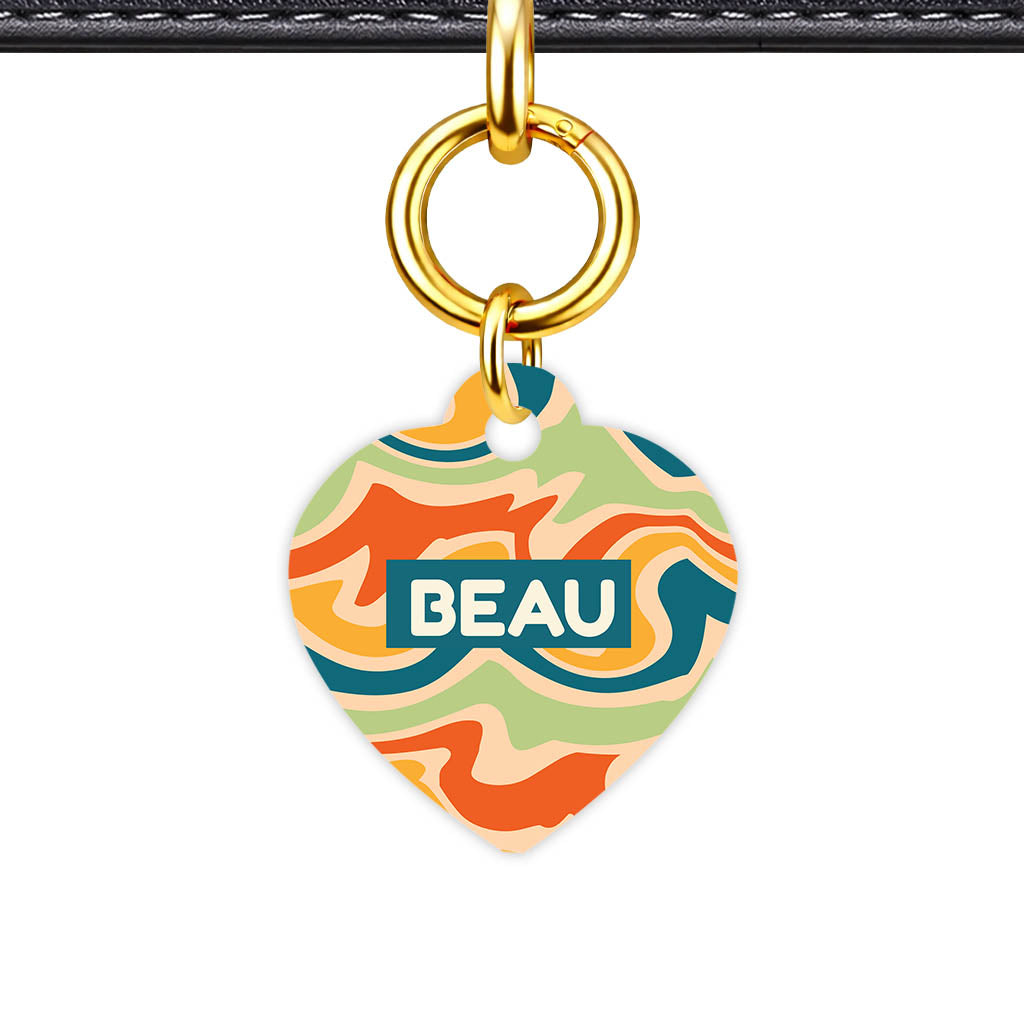 Patterns Dog Tag Gold QR Smart Vol 5 | 5 Designs | Heart Bone Circle | Pet ID Tag - Qr Smart Id Unique Get Your Groove On Qr Smart Pet Id Dog Tag And Cat Tag Pattern 0006