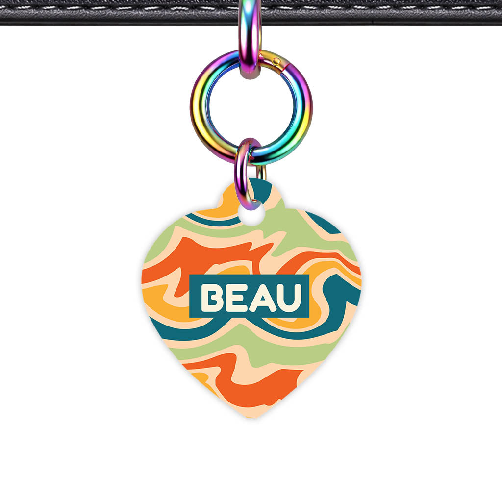 Get Your Groove On Heart Shape QR Smart Pet ID Tag - Front View