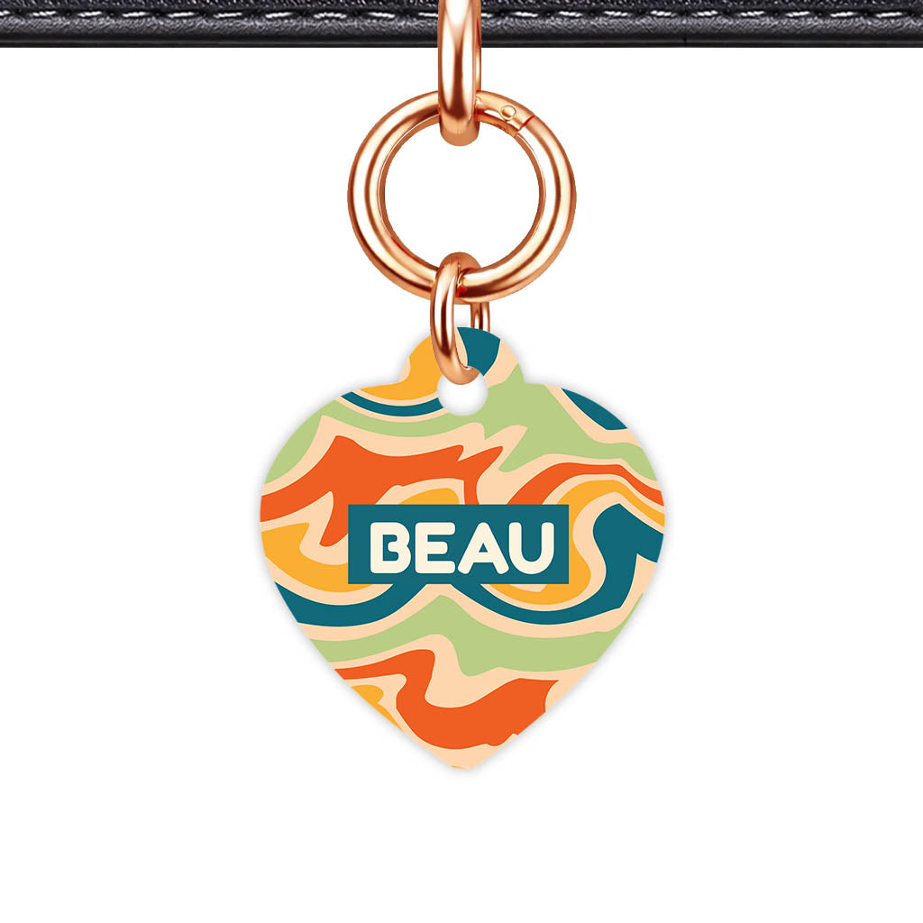 Get Your Groove On Heart Shape QR Smart Pet ID Tag - Front View