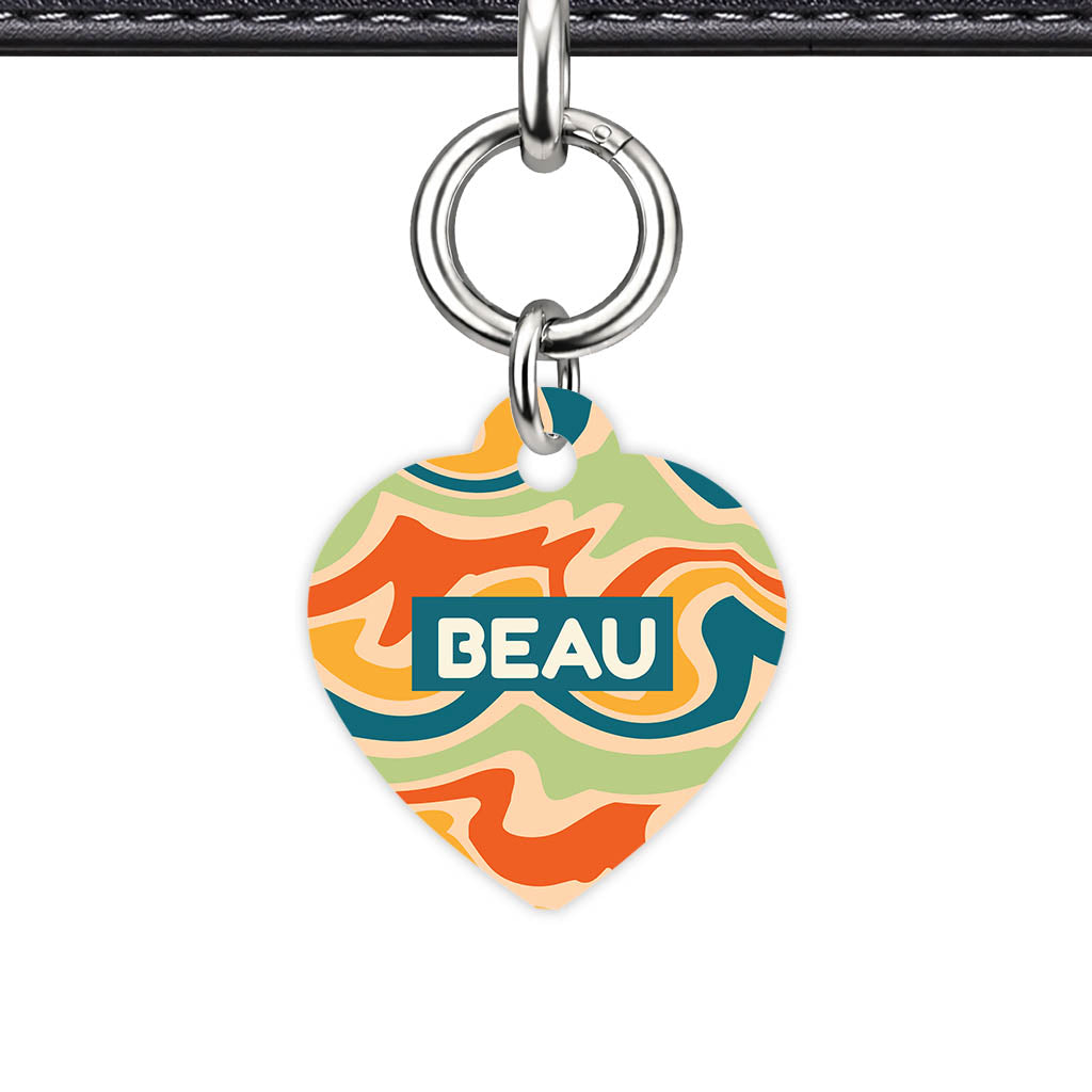 Get Your Groove On Heart Shape QR Smart Pet ID Tag - Front View
