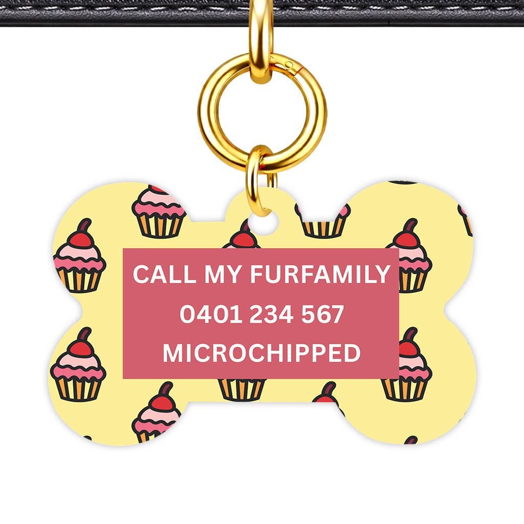 Cupcakes on Yellow Classic Pet ID Tag - image 12