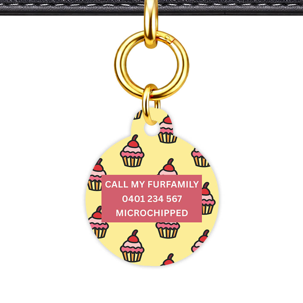 Cupcakes on Yellow Classic Pet ID Tag - image 22