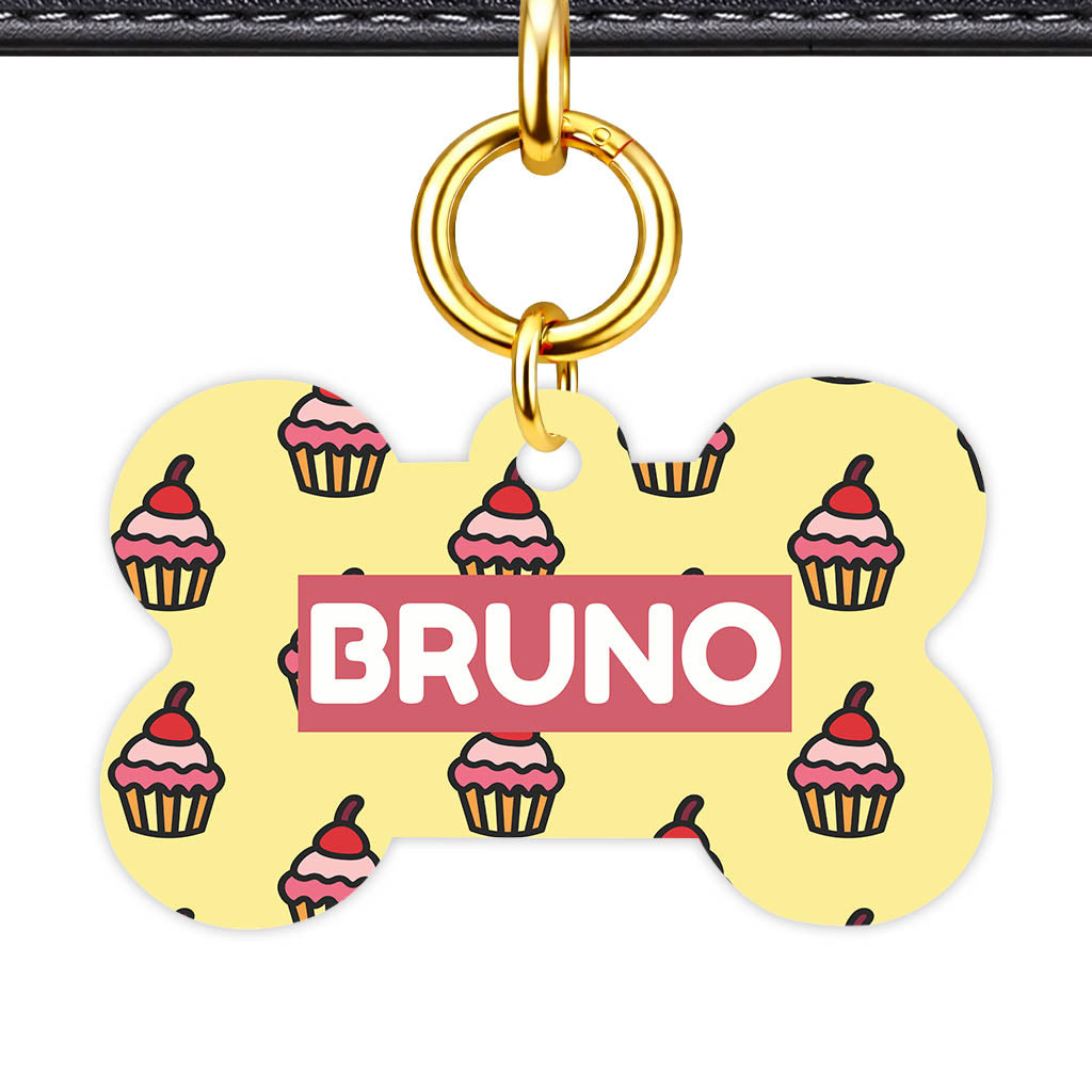 Cupcakes on Yellow Classic Pet ID Tag - image 11