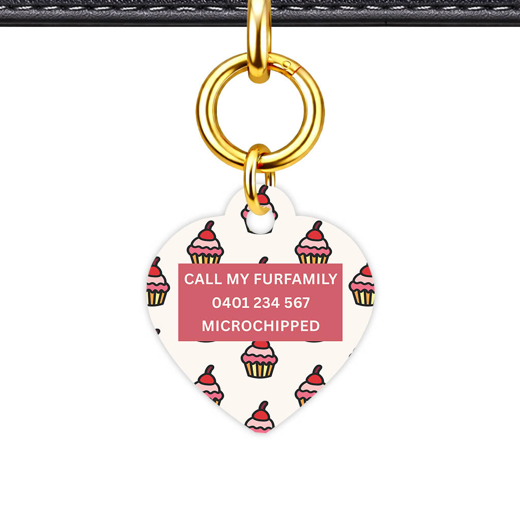 Cupcake Pink Icing Classic Pet ID Tag - alternate view