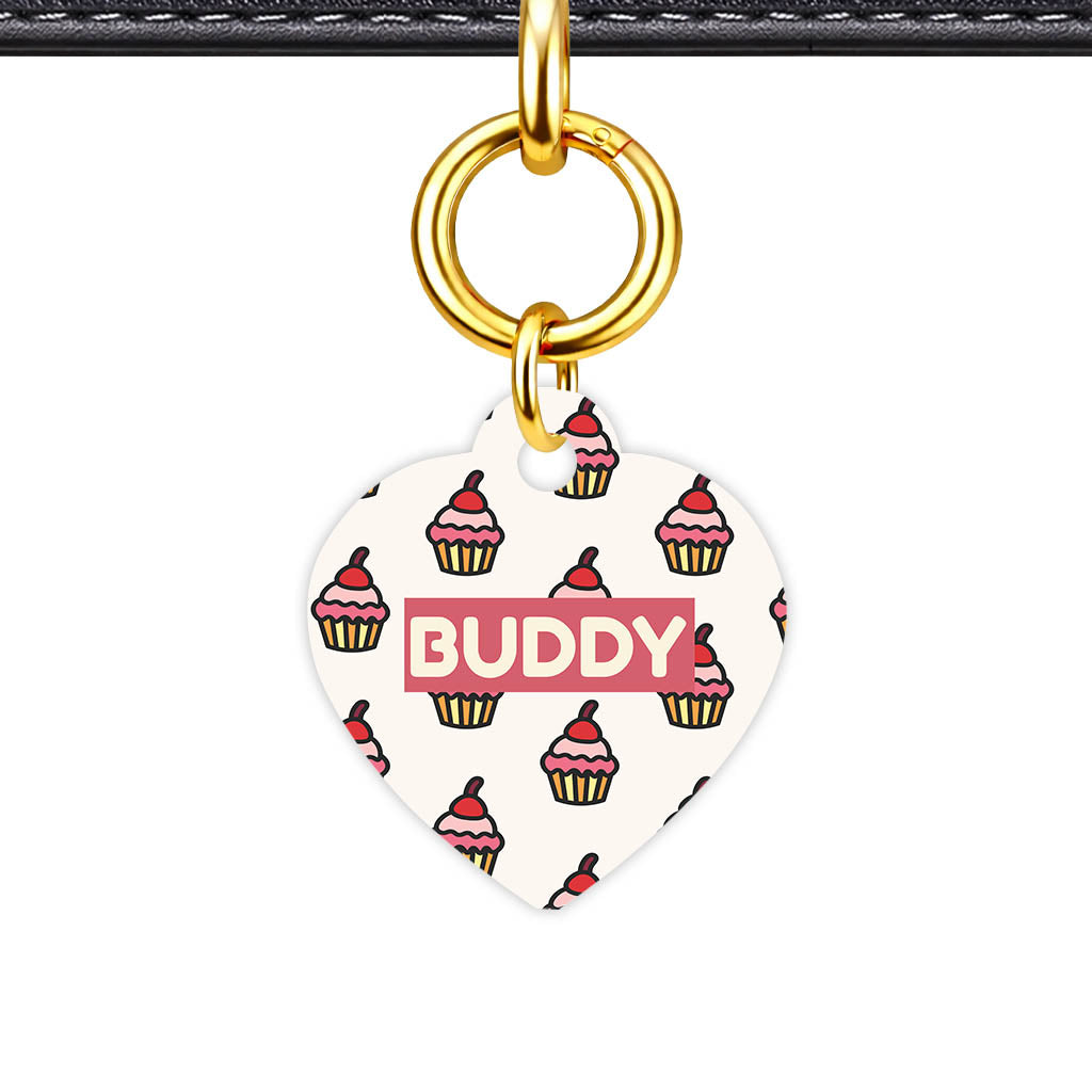Cupcake Pink Icing Classic Pet ID Tag | Dogsy & Co