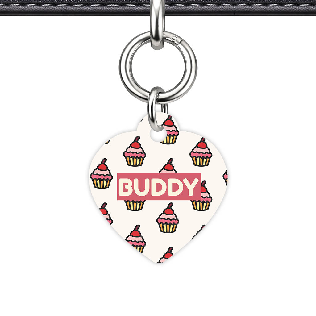 Cupcake Pink Icing Classic Pet ID Tag - detail view