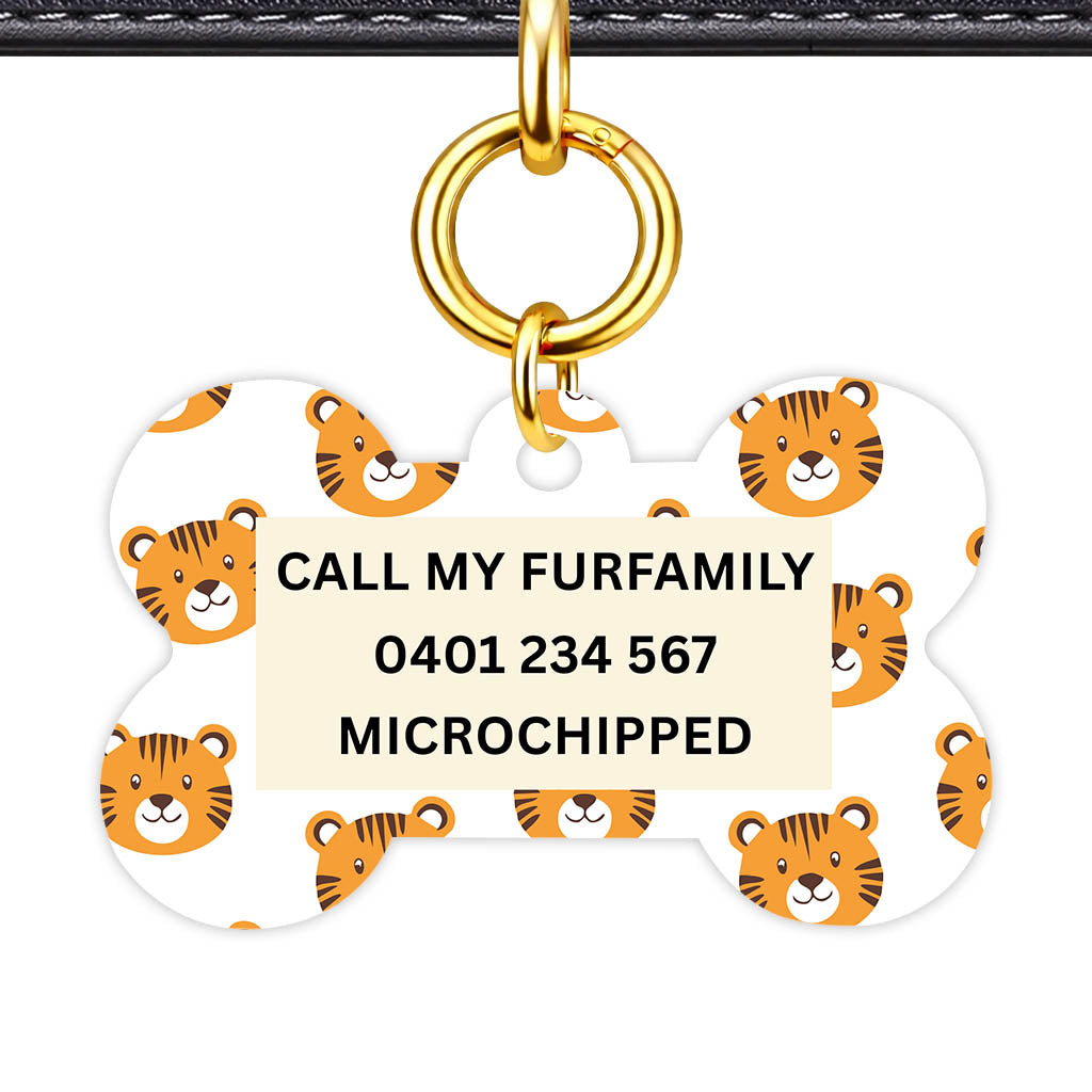 Cheeky tiger Faces Classic Pet ID Tag - image 12