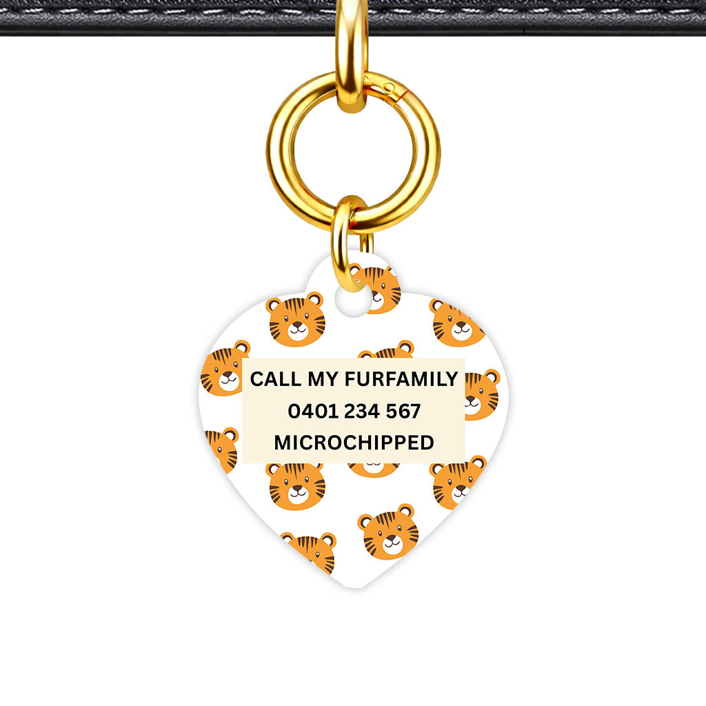 Cheeky tiger Faces Classic Pet ID Tag - alternate view