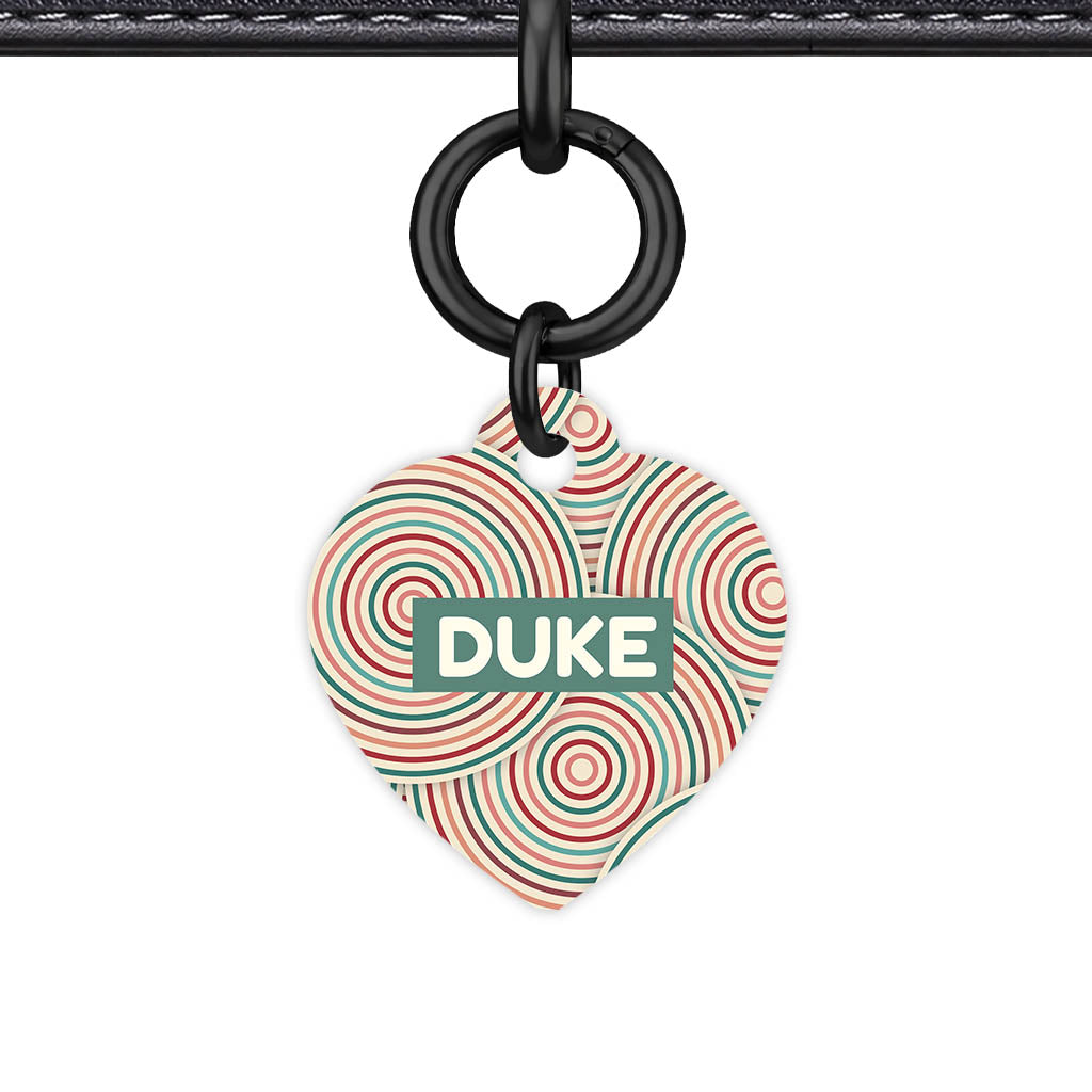 Retro Ripple Circles Classic Pet ID Tag - image 6