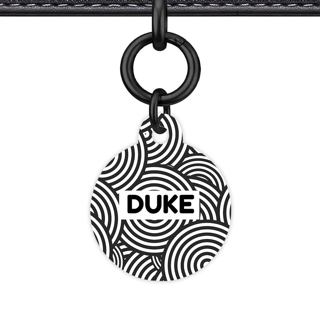 Black White Ripple Classic Pet ID Tag - image 26