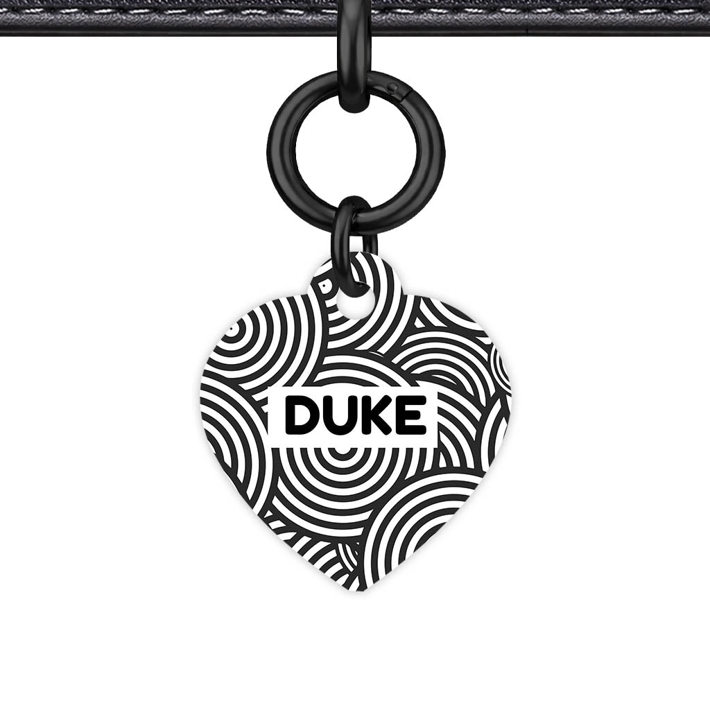 Black White Ripple Classic Pet ID Tag - image 6