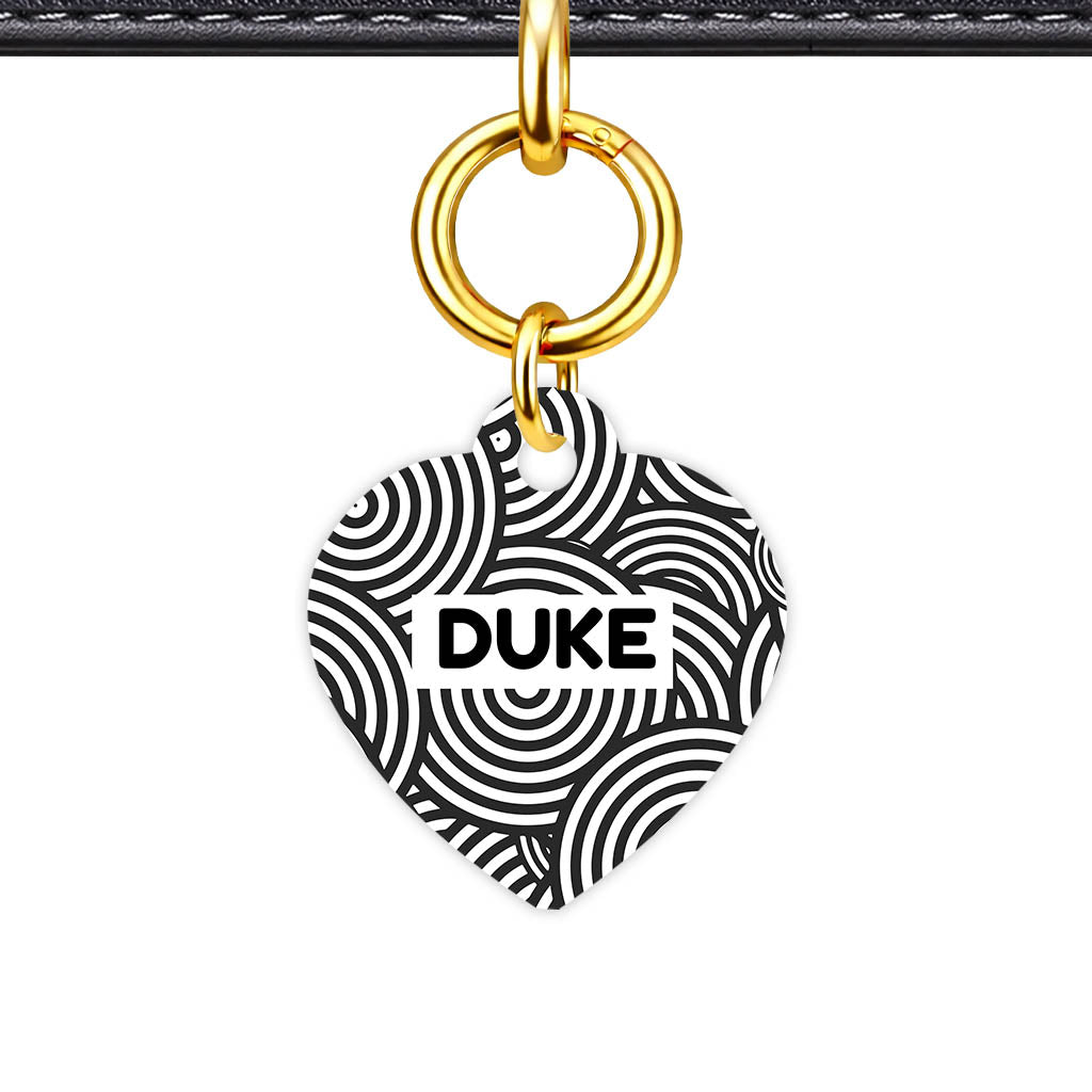 Black White Ripple Classic Pet ID Tag | Dogsy & Co