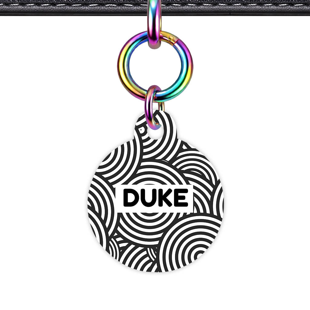Black White Ripple Classic Pet ID Tag - image 30