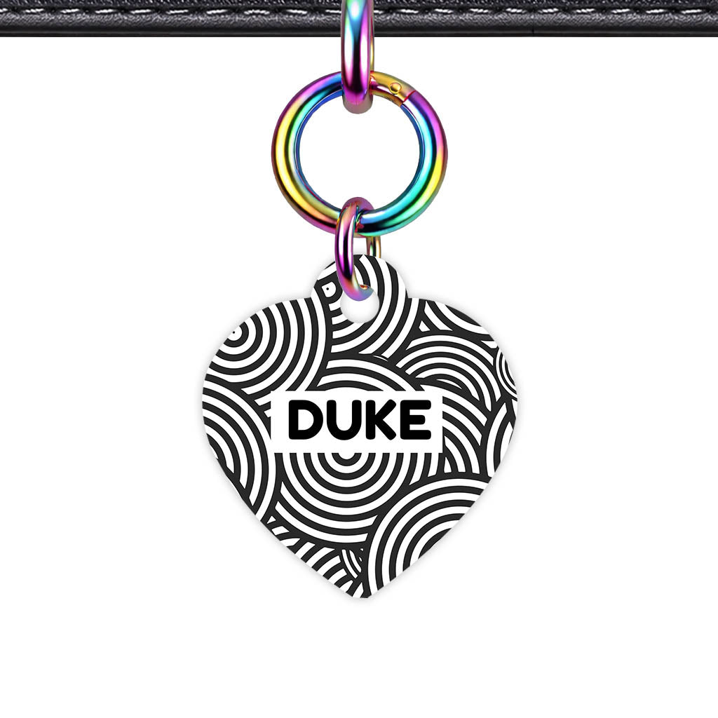 Black White Ripple Classic Pet ID Tag - image 10