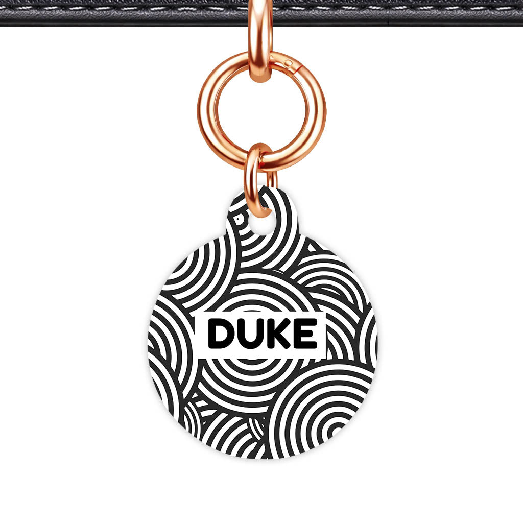 Black White Ripple Classic Pet ID Tag - image 24