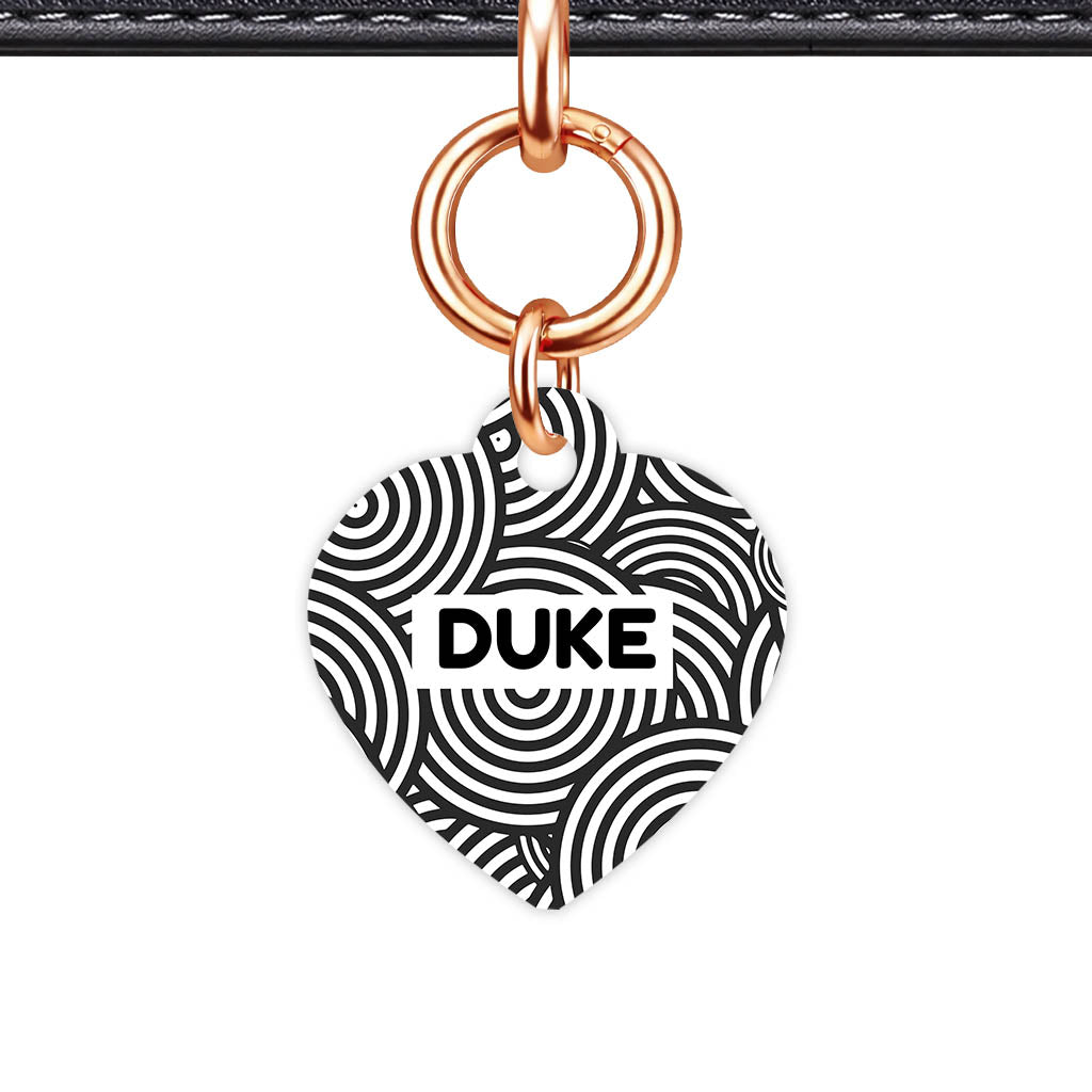 Black White Ripple Classic Pet ID Tag - image 4