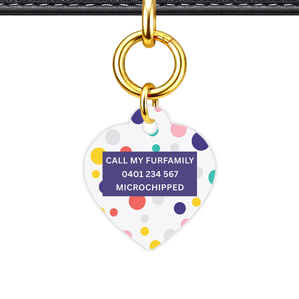 Polka Dot Colours Classic Pet ID Tag - alternate view
