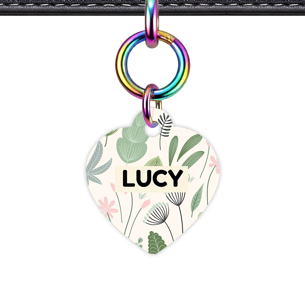 Garden Calm Heart Shape QR Smart Pet ID Tag - Front View