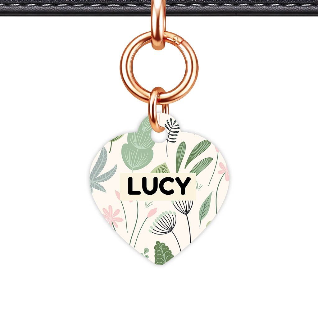 Garden Calm Heart Shape QR Smart Pet ID Tag - Front View