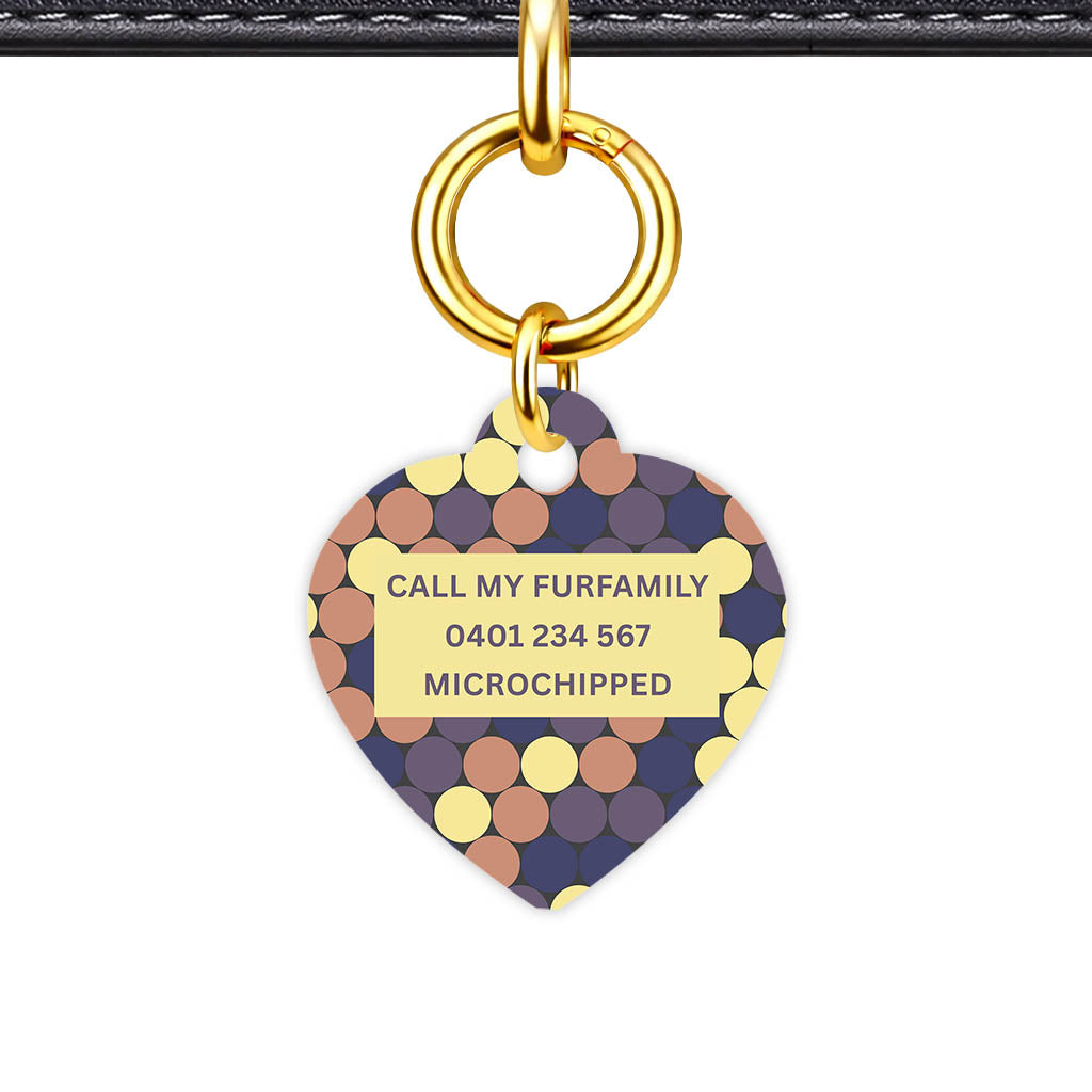Retro Dot Parade Classic Pet ID Tag - alternate view