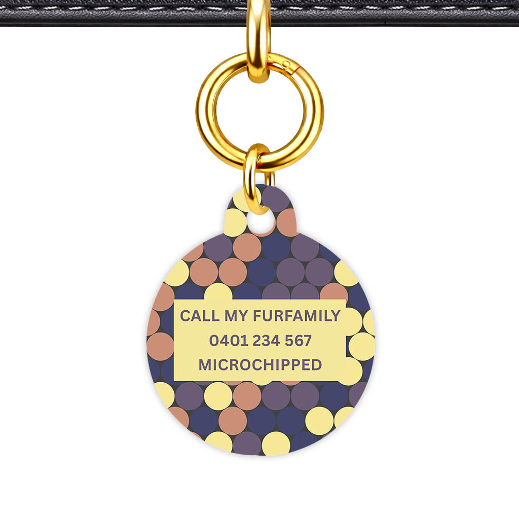 Retro Dot Parade Classic Pet ID Tag - image 22