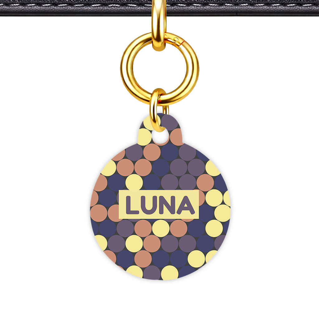 Retro Dot Parade QR Smart Pet ID Tag