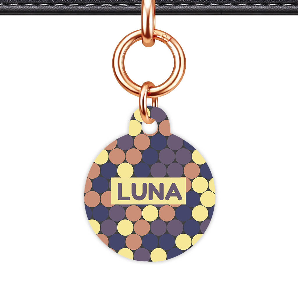Retro Dot Parade QR Smart Pet ID Tag