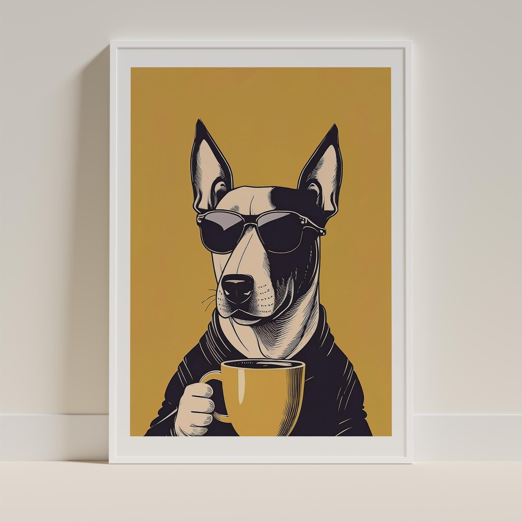 Bull Terrier Chillin Coffee Dog image 9