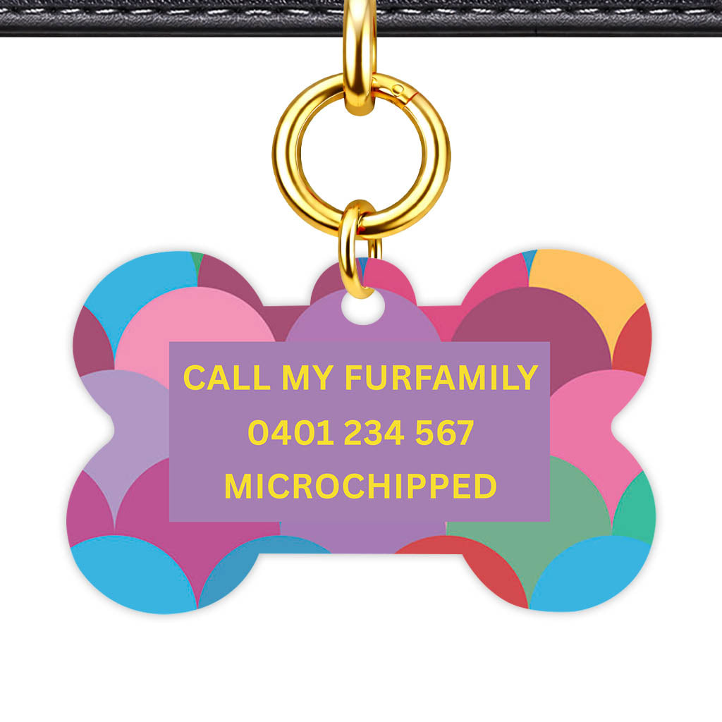 Rainbow Scallop Pop Classic Pet ID Tag - image 12