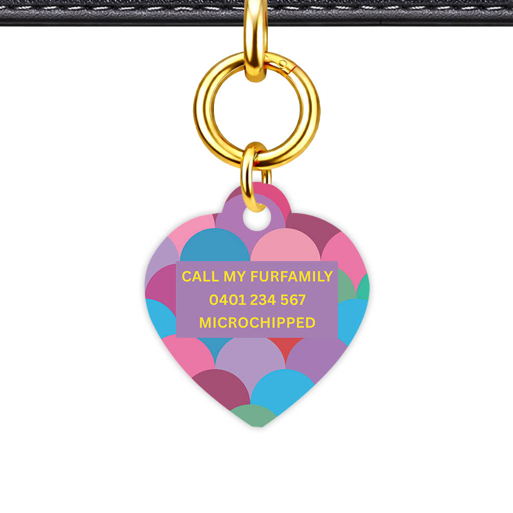 Rainbow Scallop Pop Classic Pet ID Tag - alternate view