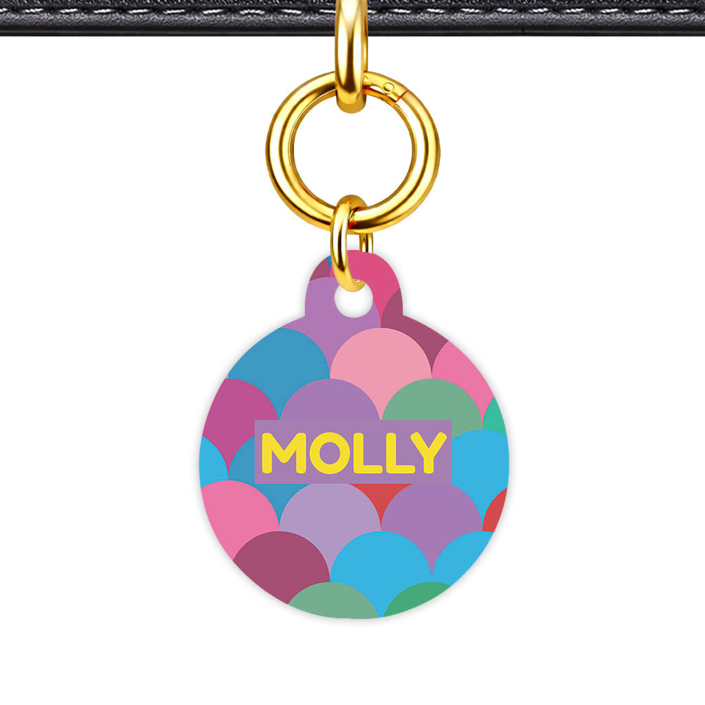 Rainbow Scallop Pop QR Smart Pet ID Tag