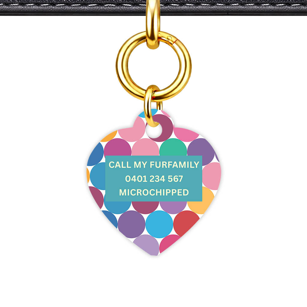 Happy Dot Pop Classic Pet ID Tag - alternate view