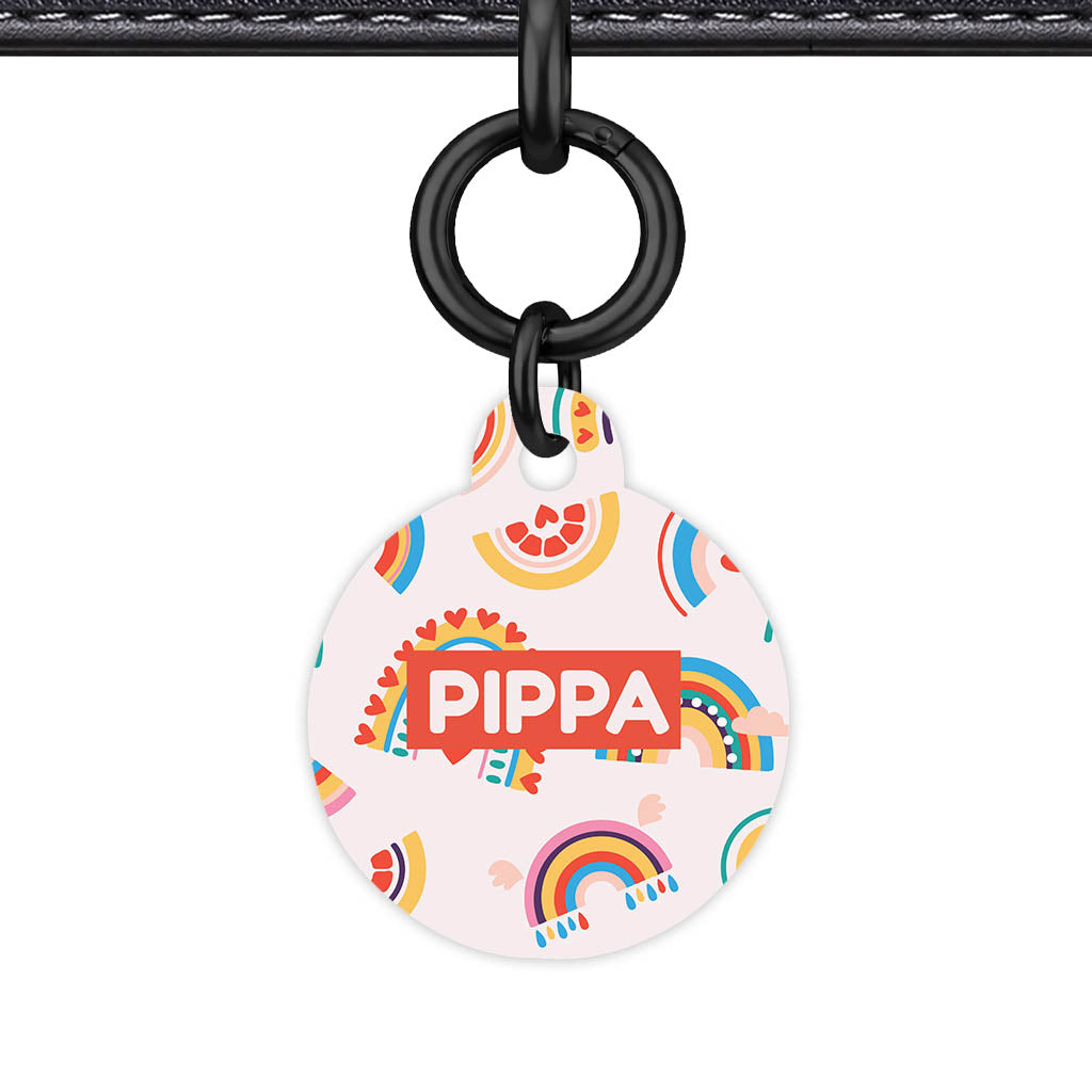 Happy Rainbow Hearts Classic Pet ID Tag - image 26