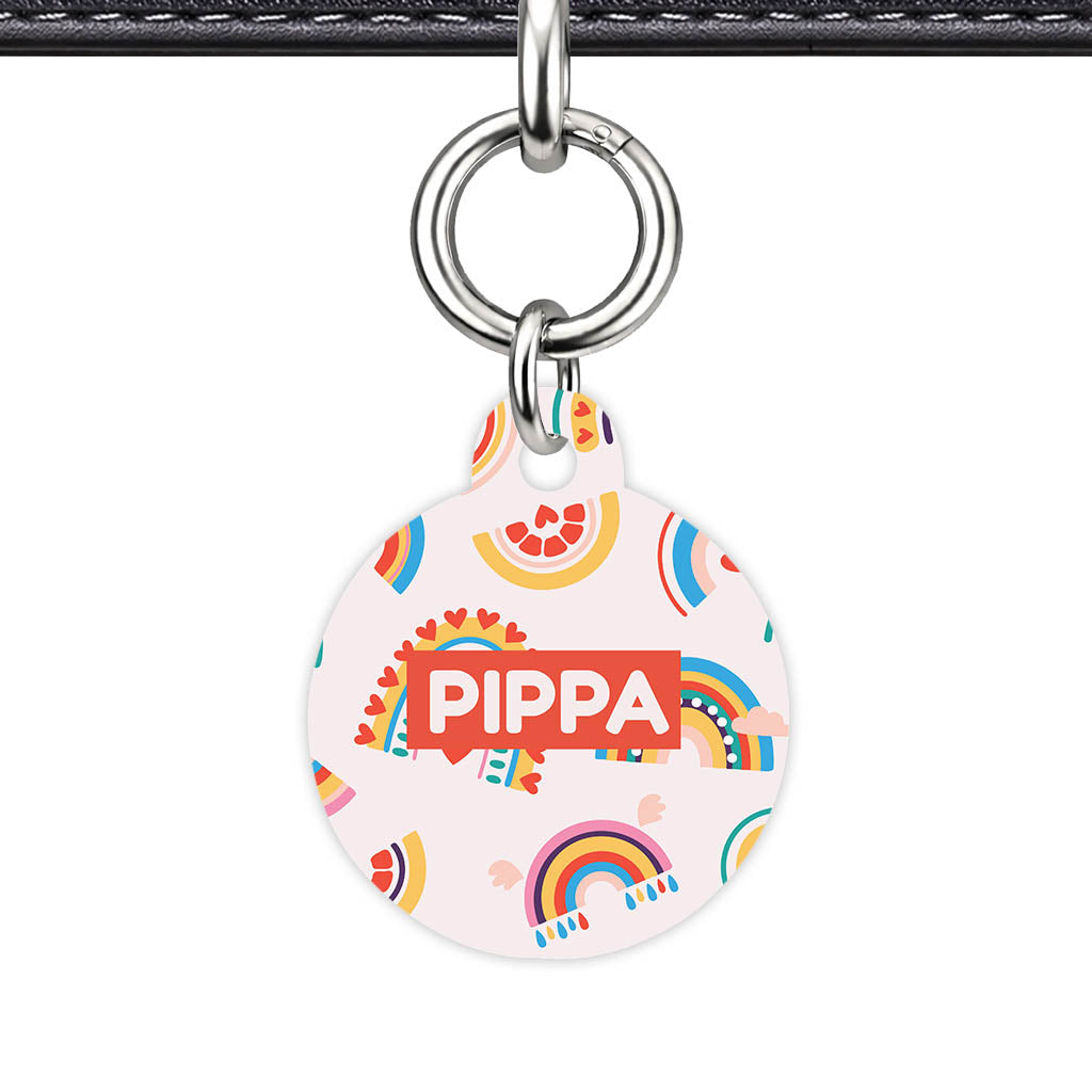Happy Rainbow Hearts Classic Pet ID Tag - image 23