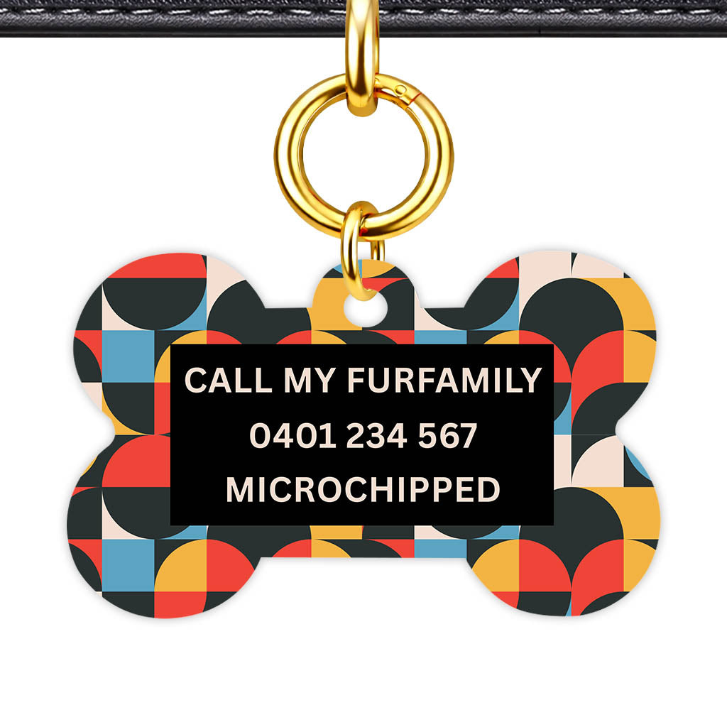 Mid-Century Geo Pop Classic Pet ID Tag - image 12