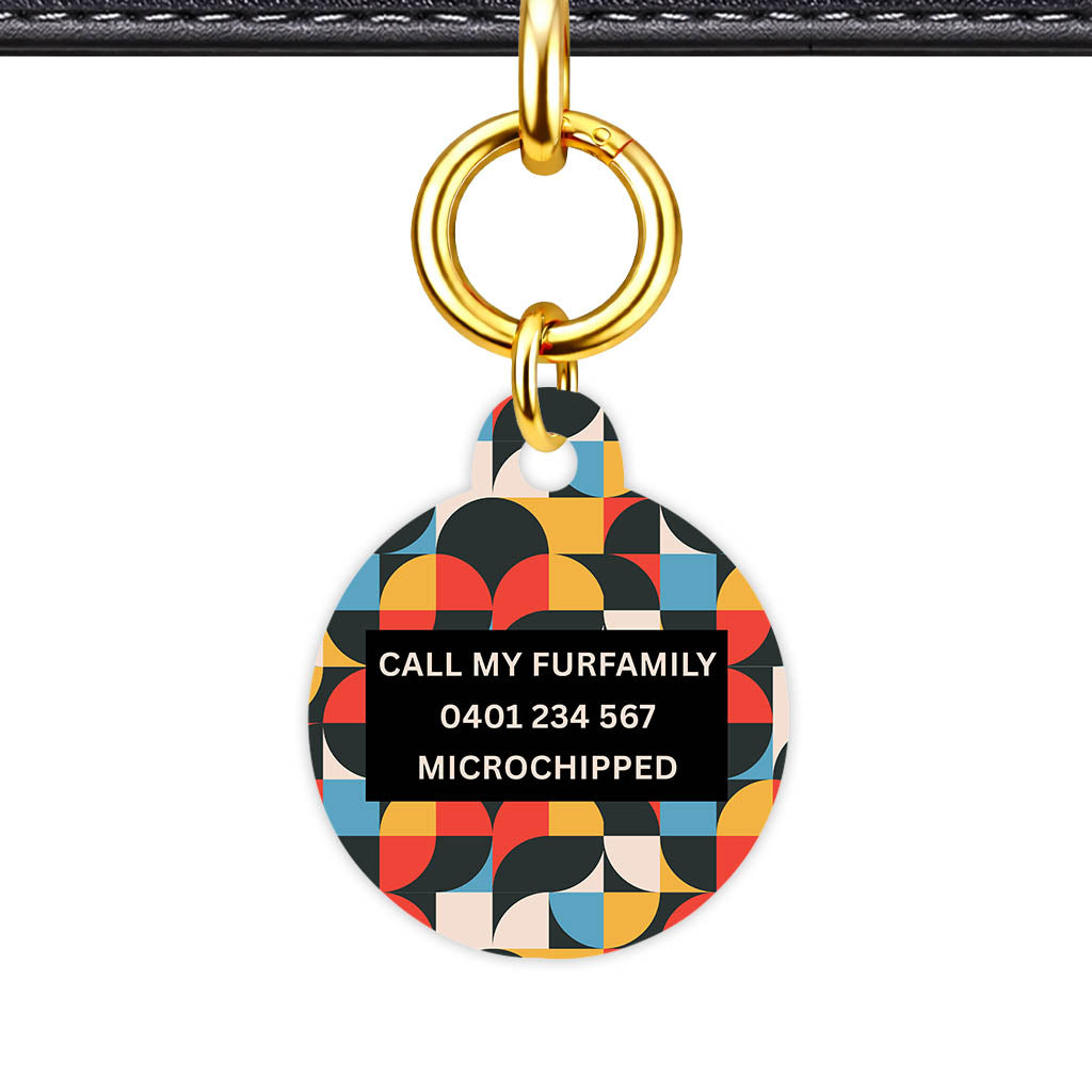 Mid-Century Geo Pop Classic Pet ID Tag - image 22