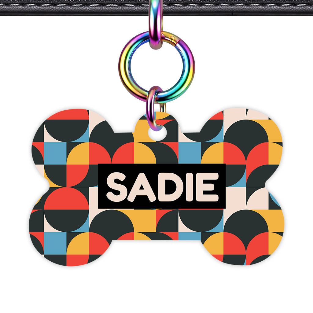 Mid-Century Geo Pop Classic Pet ID Tag - image 20