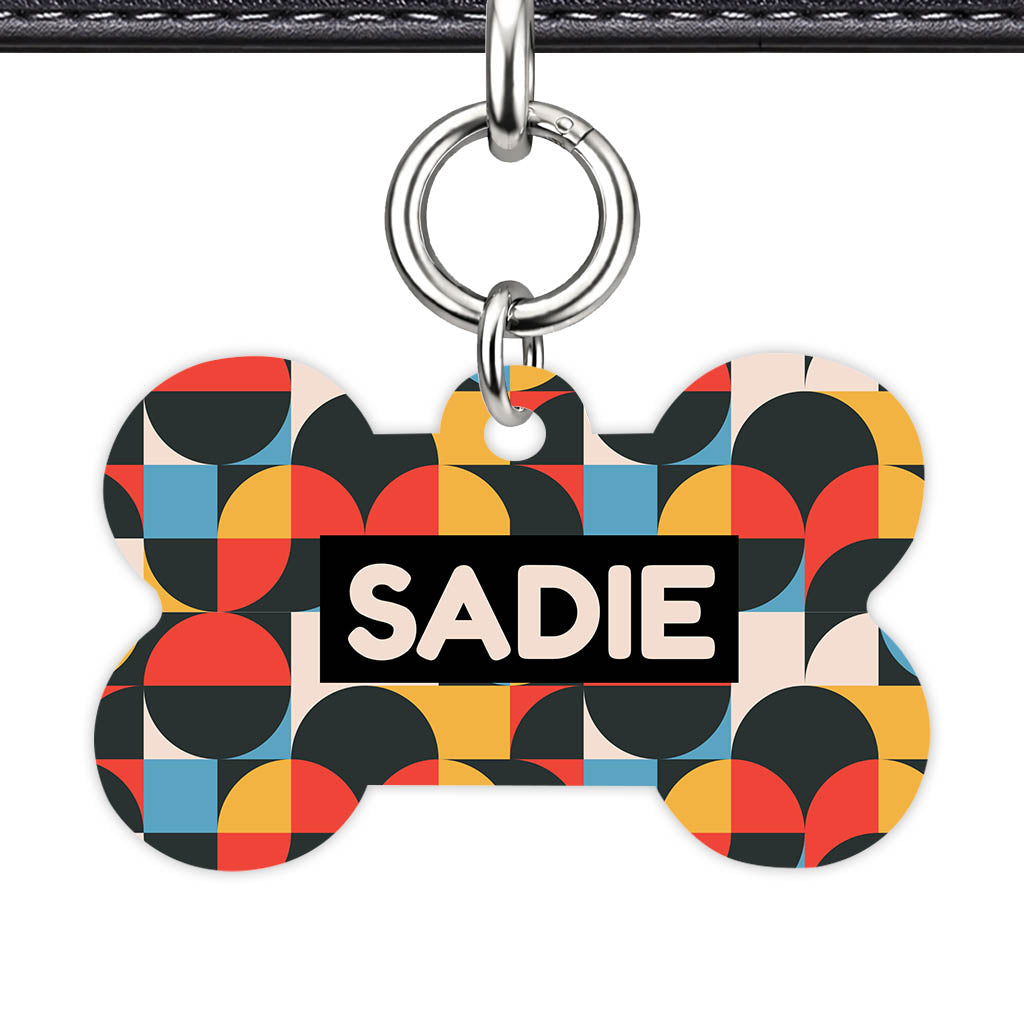 Mid-Century Geo Pop Classic Pet ID Tag - image 13